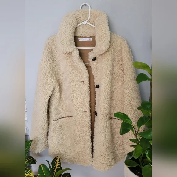 Mango 3 button sherpa jacket - Picture 4 of 11